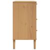 vidaXL Drawer Cabinet SENJA Rattan Look Brown 80x40x80 cm Solid Wood Pine