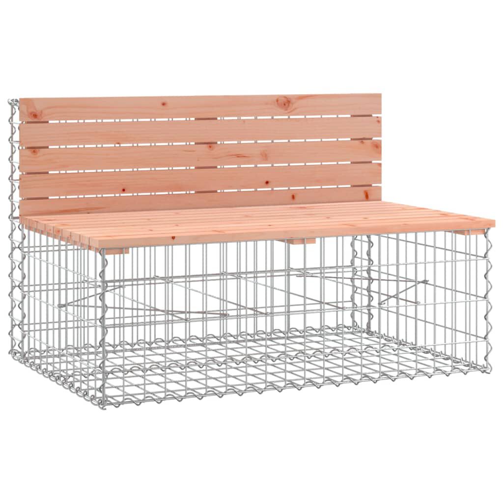 vidaXL Garden Bench with Gabion Basket Solid Wood Douglas