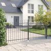 vidaXL Garden Gate with Lock Grey 125 x 300 cm Steel
