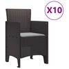 vidaXL Garden Dining Set 11 pcs Brown and Lght grey Poly rattan
