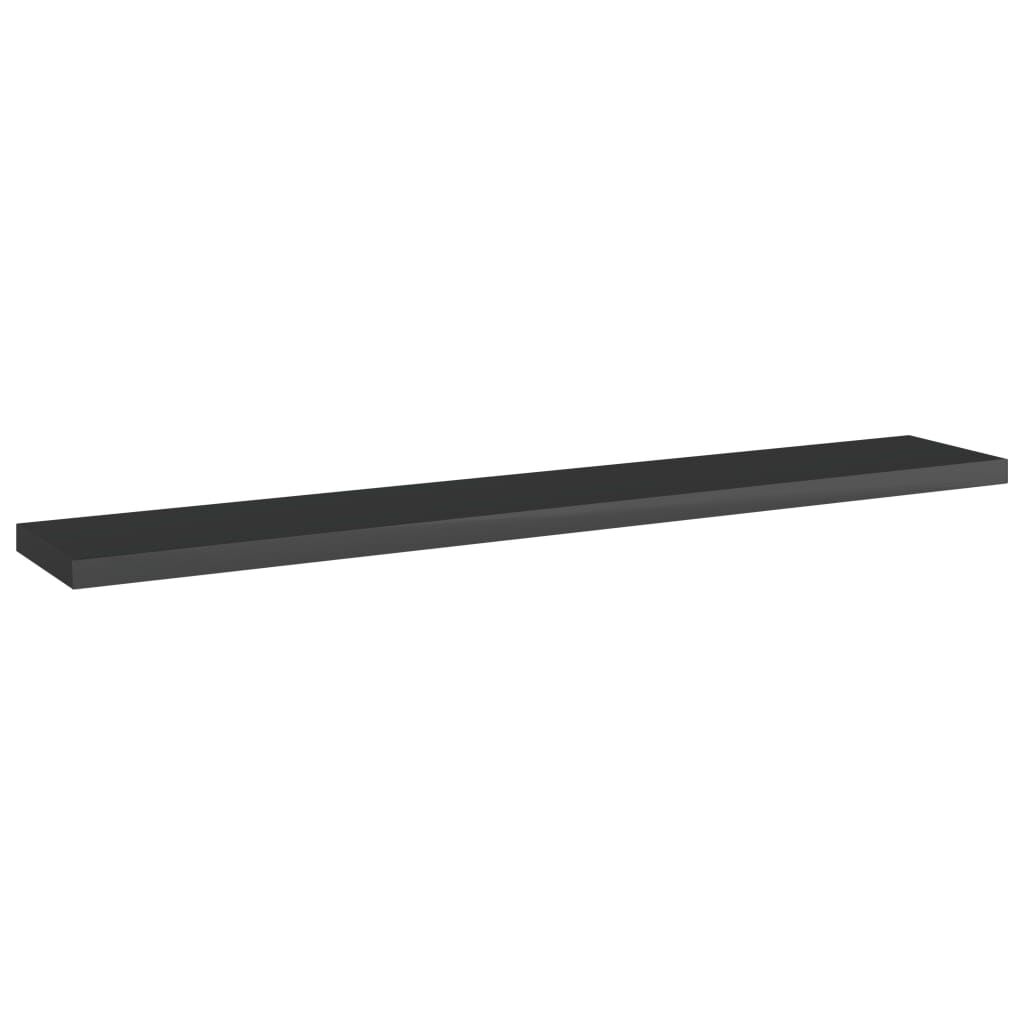 vidaXL Bookshelf Boards 4 pcs High Gloss Black 60x10x1.5 cm Engineered Wood
