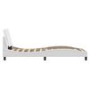 vidaXL Bed Frame with LED without Mattress "Zadar" White 100x190 cm