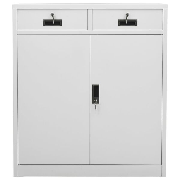 vidaXL Office Cabinet Light Grey 90x40x102 cm Steel