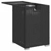 vidaXL Propane Tank Cover Table Black 40x40x60 cm Poly Rattan
