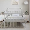 vidaXL Metal Bed Frame without Mattress with Footboard White 100x190cm