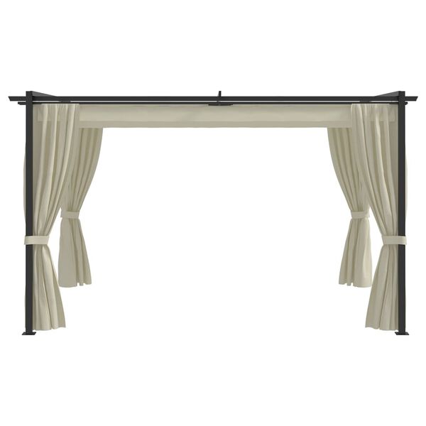 vidaXL Gazebo 4x3 m Cream