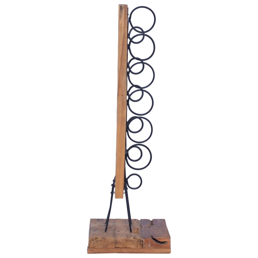 vidaXL Wine Rack for 6 Bottles 35x35x100 cm Solid Teak Wood