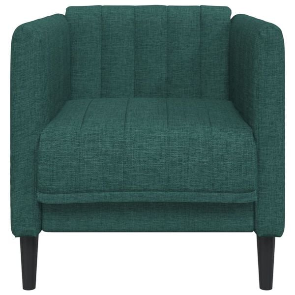 vidaXL Sofa Chair Dark Green Fabric