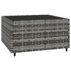 vidaXL 4 Piece Garden Lounge Set with Cushions Grey Poly Rattan