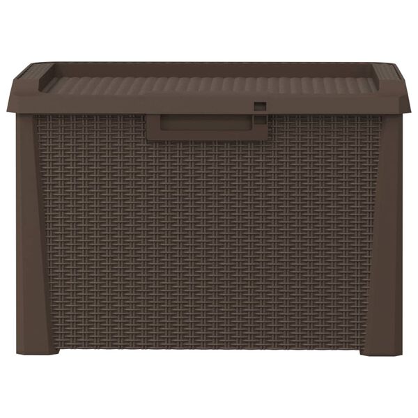 vidaXL Garden Storage Box Brown 125 L PP