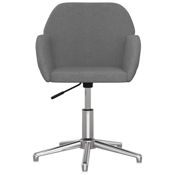 vidaXL Swivel Office Chair Light Grey Fabric