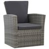 vidaXL 4 Piece Garden Lounge Set with Cushions Poly Rattan Grey
