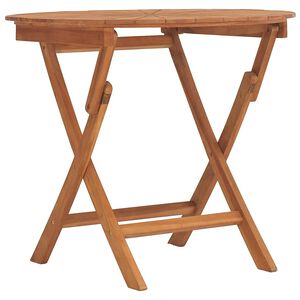 vidaXL Folding Garden Table &Oslash; 85x75 cm Solid Wood Teak