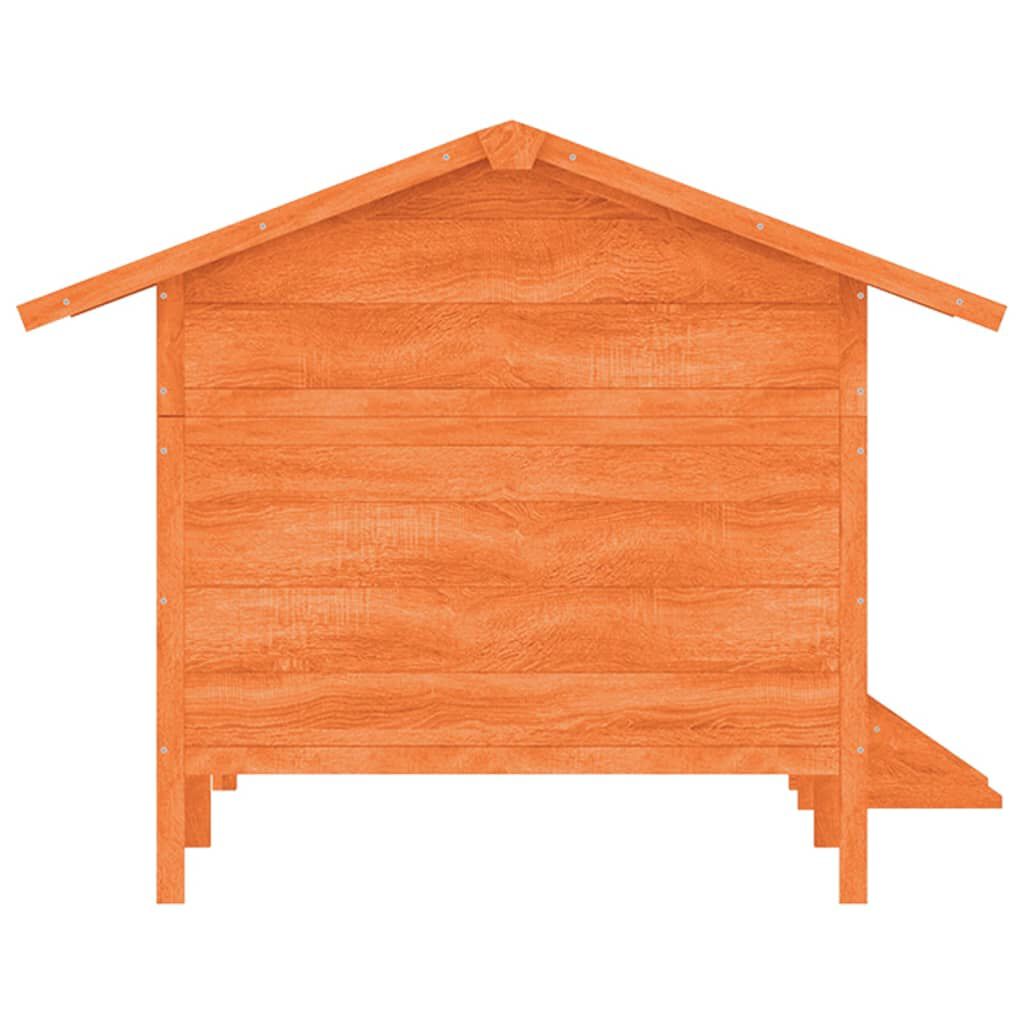 vidaXL Dog Kennel Brown 159x120x88.5 cm Solid Wood Pine