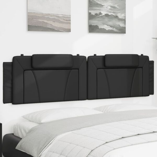 vidaXL Headboard Cushion "Viana" Black 193 cm Faux Leather
