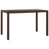 vidaXL 3 Piece Garden Dining Set with Cushions Poly Rattan Brown