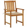 vidaXL Garden Chairs with Cushions 2 pcs Solid Acacia Wood