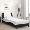 vidaXL Bed Frame with LED without Mattress "Zadar" Black and White 100x203 cm