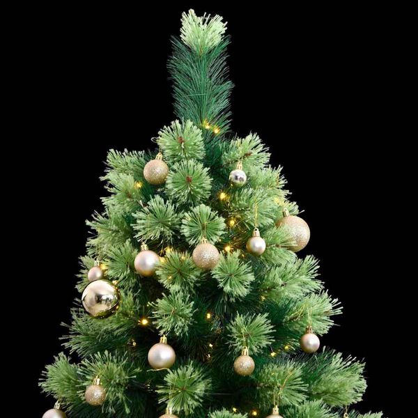 vidaXL Artificial Hinged Christmas Tree 150 LEDs & Ball Set 150 cm