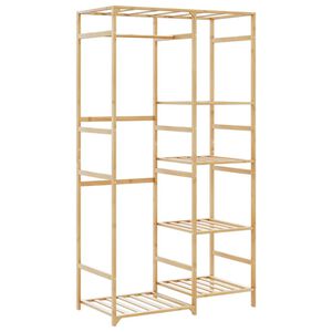 vidaXL Clothes Rack with Shelves 100x50x184.5 cm Bamboo