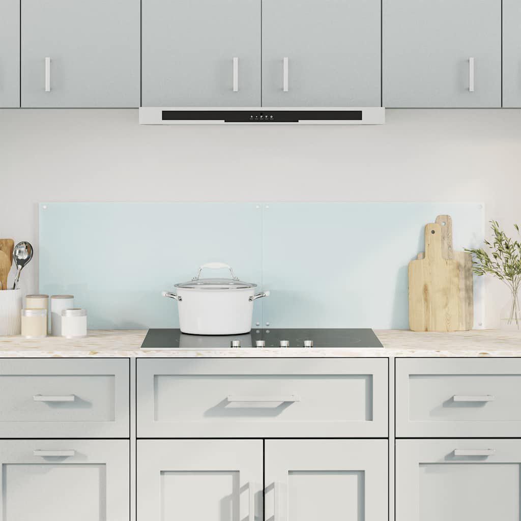 vidaXL Kitchen Backsplashes 2 pcs White 70x50 cm Tempered Glass