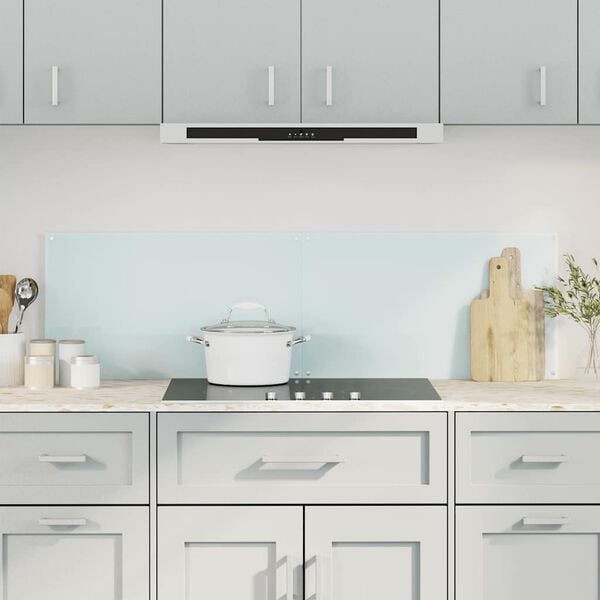 vidaXL Kitchen Backsplashes 2 pcs White 70x50 cm Tempered Glass