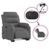 vidaXL Electric Stand up Massage Recliner Chair Dark Grey Fabric