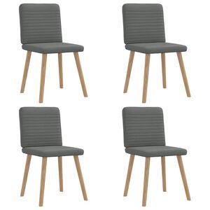 vidaXL Dining Chairs 4 pcs Dark Grey Fabric