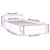 vidaXL Bed Frame without Mattress Light Grey Twin XL Fabric
