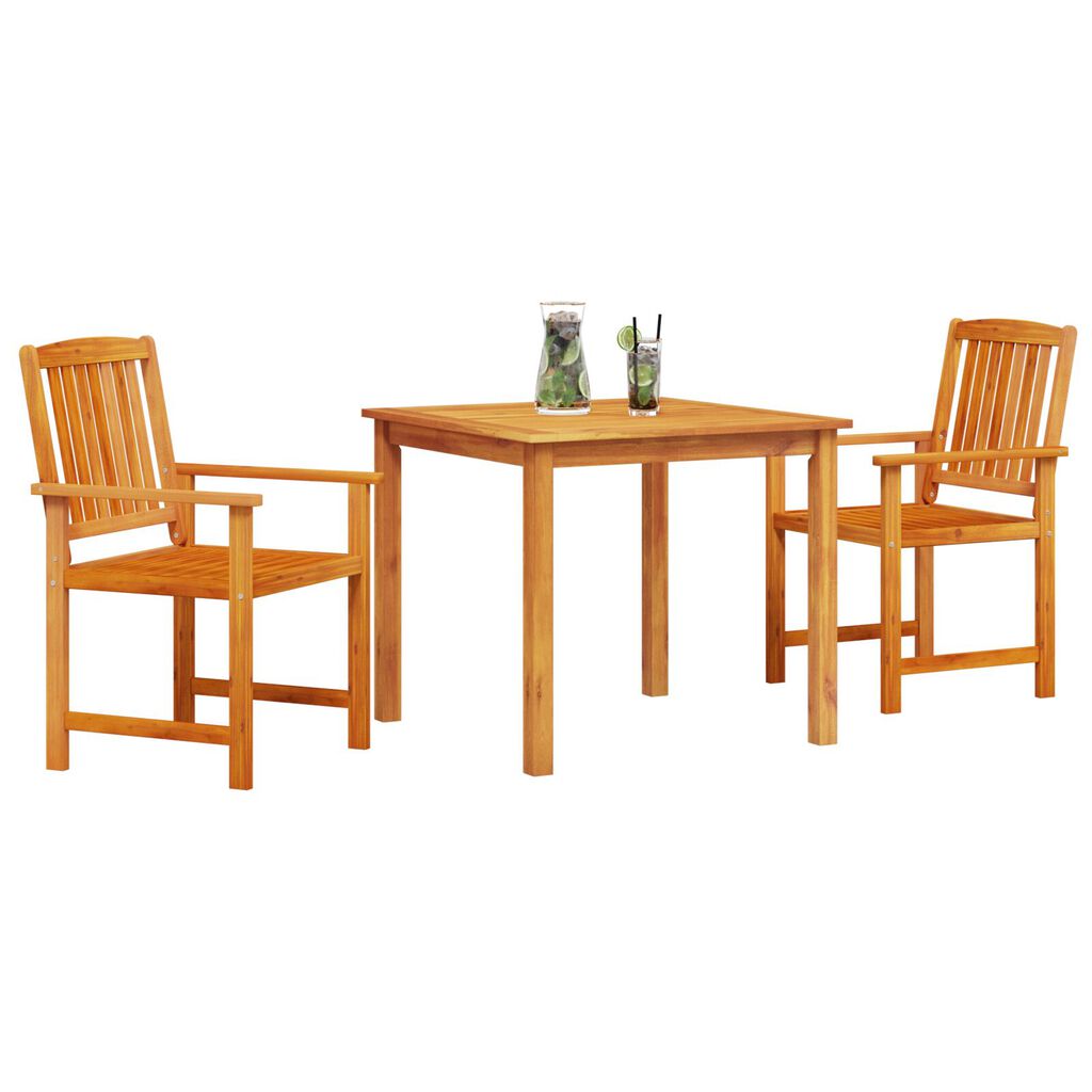 vidaXL 3 Piece Garden Dining Set Made of Solid Acacia Wood