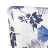 vidaXL Slipper Chair Blue Flower Fabric