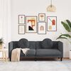 vidaXL Sofa with Cushions 3-Seater Dark Grey Velvet