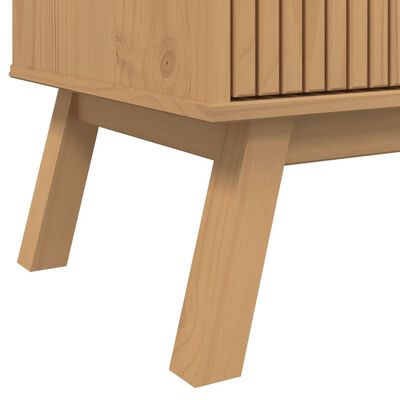 vidaXL Sideboard OLDEN Grey and Brown 114x43x73.5cm Solid Wood Pine