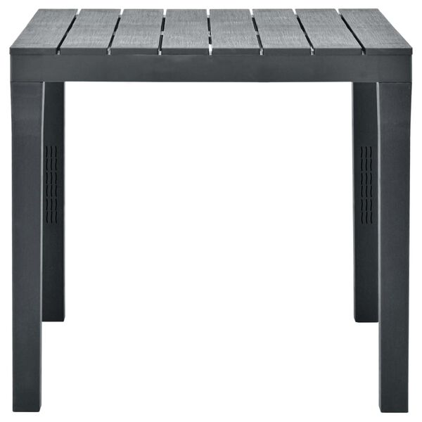 vidaXL Garden Table Anthracite 78x78x72 cm Plastic