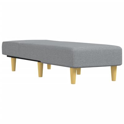 vidaXL Chaise Longue Light Grey Fabric