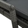 vidaXL Sun Lounger with Cushion Poly Rattan Grey