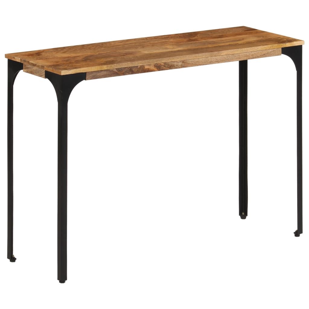 vidaXL Console Table Brown 110x35x76 cm Solid Wood Mango and Iron