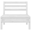 vidaXL 8 Piece Garden Lounge Set White Solid Pinewood