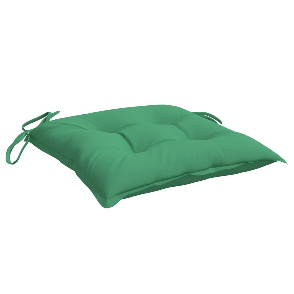 vidaXL Chair Cushions 4 pcs Green 40x40x7 cm Oxford Fabric