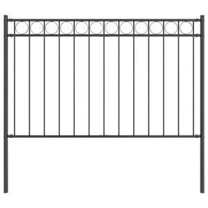 vidaXL Fence Element Assen Grey 170 x 130 cm Steel