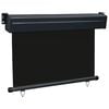 vidaXL Balcony Side Awning 105x250 cm Black