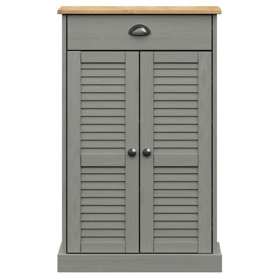 vidaXL Shoe Cabinet VIGO Grey 60x35x96 cm Solid Wood Pine