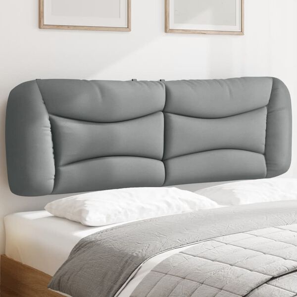 vidaXL Headboard Cushion "Hvar" Light Grey 152 cm Queen Fabric