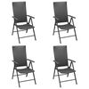 vidaXL 5 Piece Garden Dining Set Black and Brown