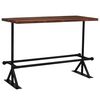 vidaXL Bar Table Solid Reclaimed Wood Dark Brown 150x70x107 cm