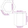 vidaXL Garden Planter Anthracite Hexagon 46x40x45 cm Steel