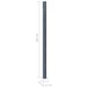 vidaXL Fence Posts 2 pcs Dark Grey 185 cm Aluminium