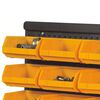 vidaXL 32 Piece Storage Bin Kit with Wall Panels Yellow and Black