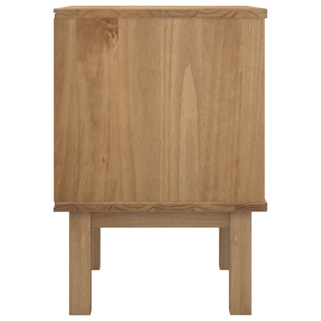 vidaXL Bedside Cabinet OTTA Brown&Grey 45x39x57 cm Solid Wood Pine