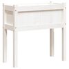 vidaXL Garden Planter with Legs White 70x31x70 cm Solid Wood Pine